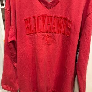 Colosseum Red Blackhawks Sweatshirt